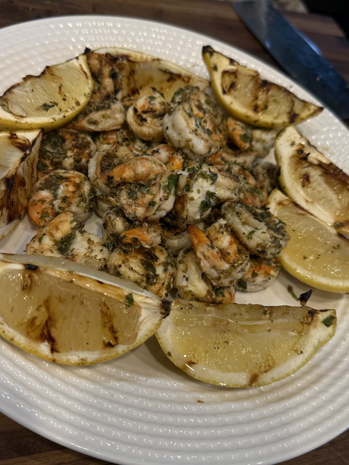 Grilled Lemon Garlic Shrimp with Fresh Herbs